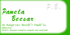 pamela becsar business card